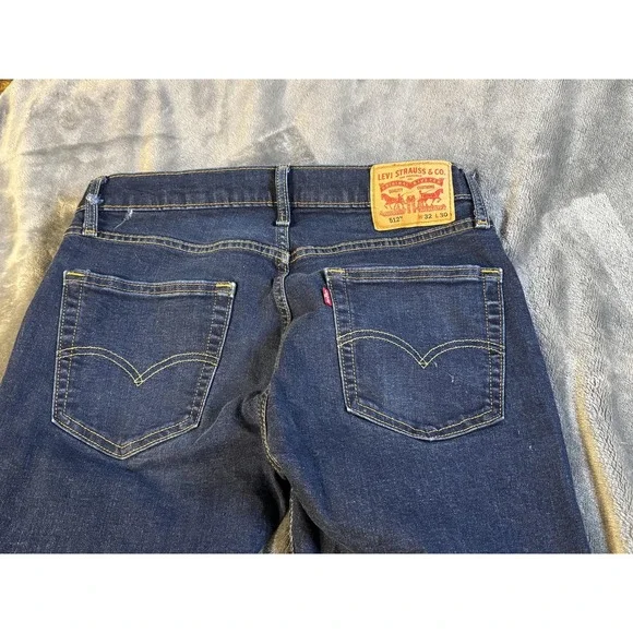 Levi's 512 Jeans Mens 32x30 (32x28) Dark Wash Slim Taper Stretch Zip 5 Pocket - Picture 7 of 15